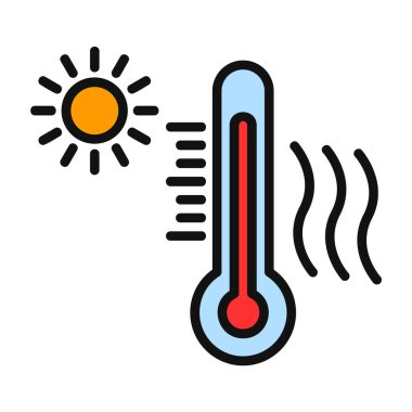 Heat wave, hot weather concept vector illustration
