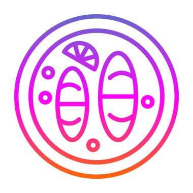 Yemek. Web simgesi basit illüstrasyon