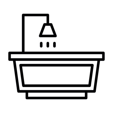 küvet web simgesi basit illüstrasyon 