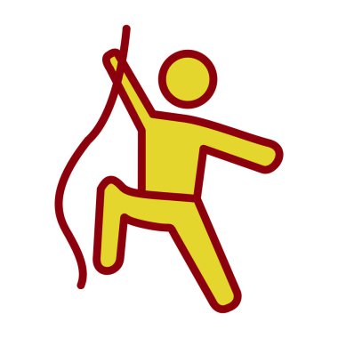 Erkek tırmanıcı simgesi vektör illüstrasyonu