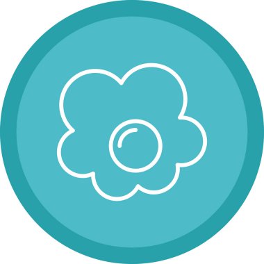 Kızarmış yumurta simgesi, vektör illüstrasyonu