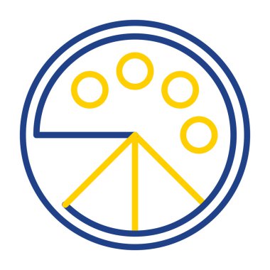 Bir pusula simgesinin vektör illüstrasyonu