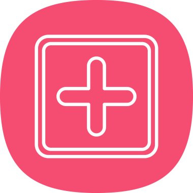 Artı işaret simgesi, vektör illüstrasyonu