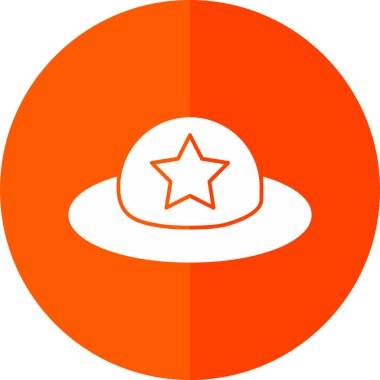 Yıldızlı şapka. Web simgesi basit illüstrasyon 