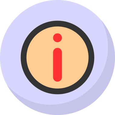 Basit bilgi işareti simgesi, vektör illüstrasyonu