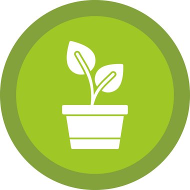 Saksı bitkisi. Web simgesi basit illüstrasyon 