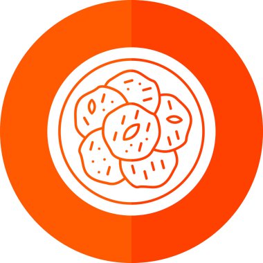 Pizza simgesinin vektör illüstrasyonu