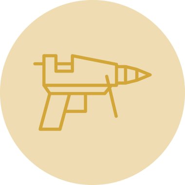 Yapıştırıcı tabancası ağ simgesi, vektör illüstrasyonu