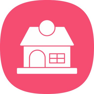 Ev. Web simgesi basit illüstrasyon 