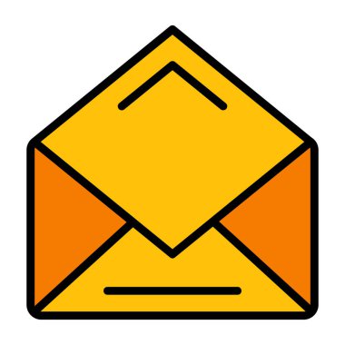 Basit harf zarfı simgesi, vektör illüstrasyonu