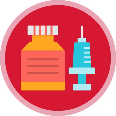 Şırınga simgesinin vektör illüstrasyonu