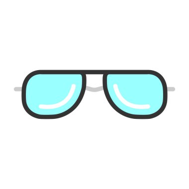 Güneş gözlüklerinin vektör illüstrasyonu modern grafik simgesi                       