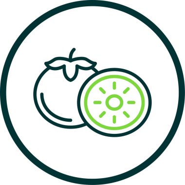 Hurma meyvesi. Web simgesi basit illüstrasyon