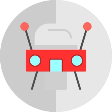 uzay gemisi kapsülü ikon vektör çizimi