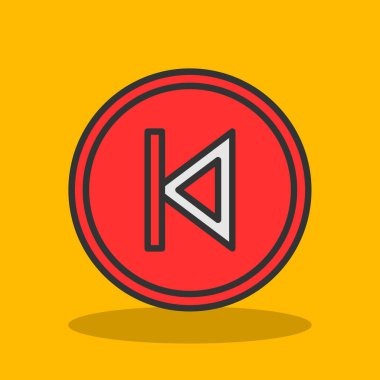 kırmızı daire simgesi, vektör illüstrasyonu