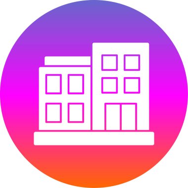 Bina. Web simgesi basit illüstrasyon 