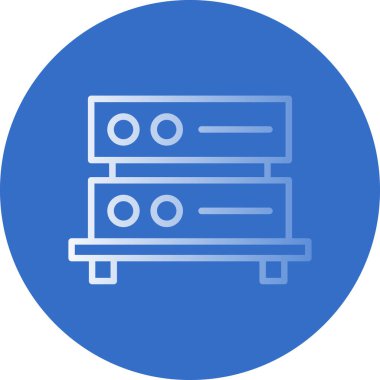 Basit sunucu simgesi, vektör illüstrasyonu