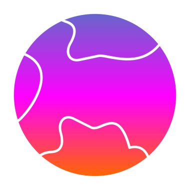 Bir gezegen simgesinin vektör illüstrasyonu