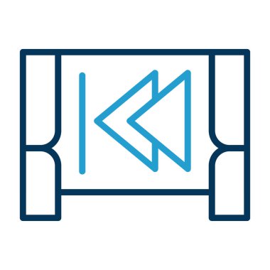 Geri dön, oku geri götür, sol vektör simgesi. Geriye, önceki düğme 