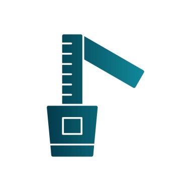 Beyaz arkaplanda cetvel simgesi