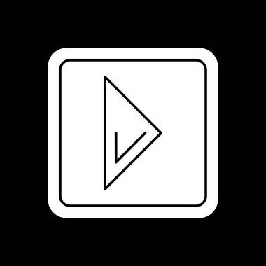 Ok Başlığı Sağ simge vektör çizimi