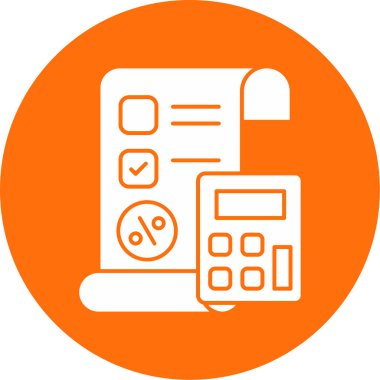 Basit yüzde simgesi, vektör illüstrasyonu