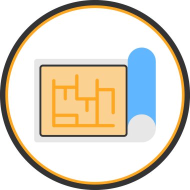 Şablon simgesi, vektör illüstrasyonu basit tasarım