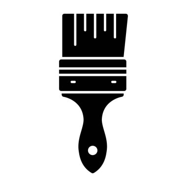 Boya fırçası simgesinin vektör illüstrasyonu