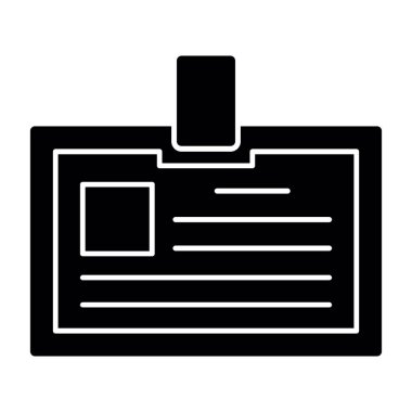 Kimlik kartı. Web simgesi basit illüstrasyon 