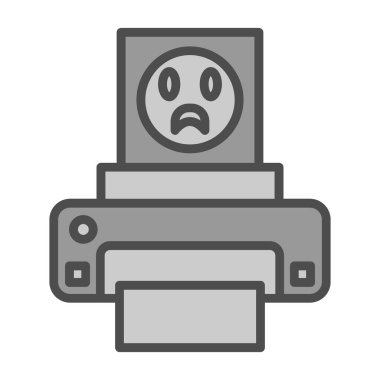  fotoğraf yazıcısı web simgesi basit illüstrasyon