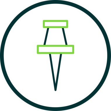 Bir Push iğnesinin vektör simgesi