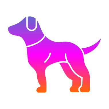 Köpek. Web simgesi basit illüstrasyon 