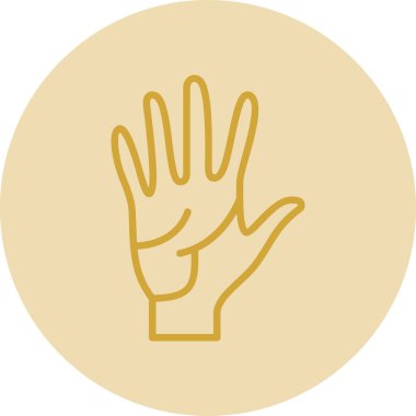 İnsan el simgesi, vektör illüstrasyonu