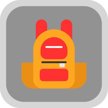 sırt çantası simgesi, vektör illüstrasyonu basit tasarım