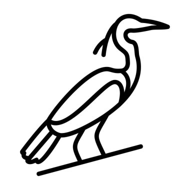 Balıkçıl kuş simgesinin basit illüstrasyonu