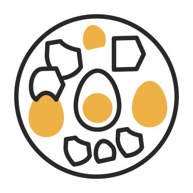 Yumurta ikonu vektör illüstrasyonu