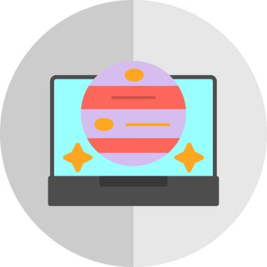 dizüstü bilgisayar simgesi, vektör illüstrasyonu basit tasarım