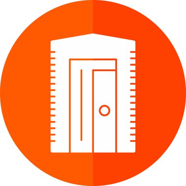 Kapı. Web simgesi basit illüstrasyon