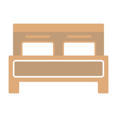 Çift yatak vektör simgesi           