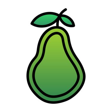 İzole armut ikon vektör tasarımı