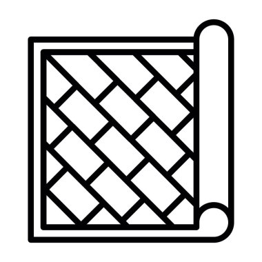 Çit. Web simgesi basit illüstrasyon