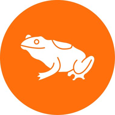 Kurbağa hayvan ikonu. vektör illüstrasyonu