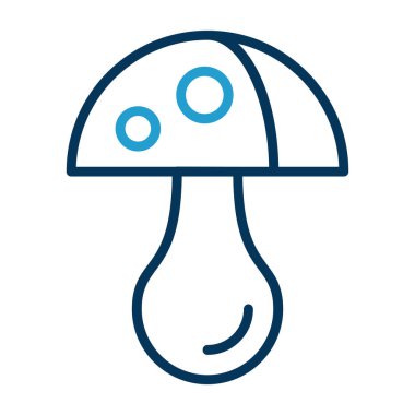 Mantar. Web simgesi basit illüstrasyon