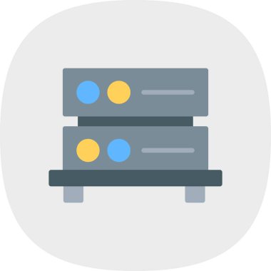 Basit sunucu simgesi, vektör illüstrasyonu