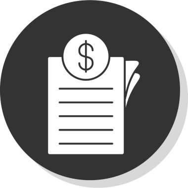 Bill glyph vektör simgesi kolayca oluşturulabilir ya da düzenlenebilir