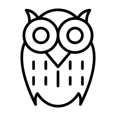 Baykuş simgesi vektör ana hatları işareti