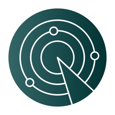 Radar modern simgesinin vektör illüstrasyonu              