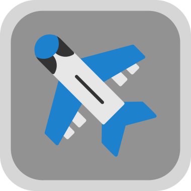 Uçak. Web simgesi basit tasarım                          