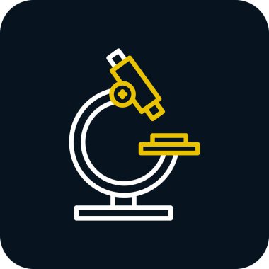 Mikroskop. Web simgesi basit illüstrasyon