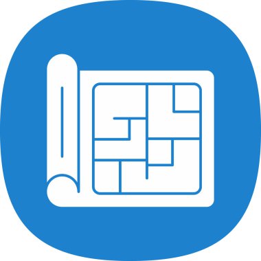 Şablon simgesi, vektör illüstrasyonu basit tasarım